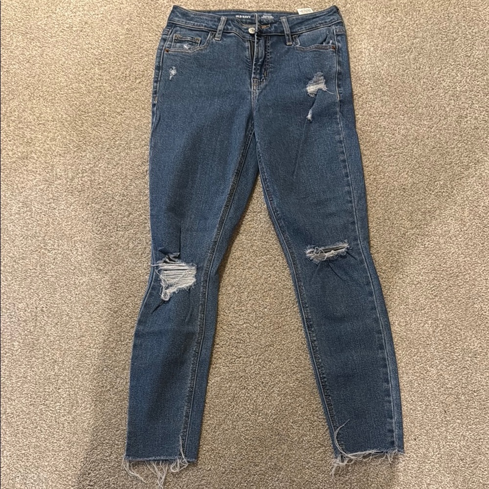 Distressed Blue Women's Skinny Jeans